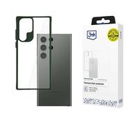 3MK Satin Armor + Custodia per cellulare per Samsung Galaxy S24 Ultra, Verde, Trasparente