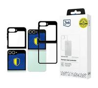 3MK Satin Armor + Custodia per cellulare per Samsung Galaxy Z Flip 6, Nero, Trasparente