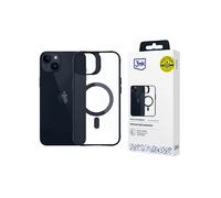 3MK Satin Armor MagCase CUSTODIA per Apple iPhone 14 Plus, Nero/Trasparente