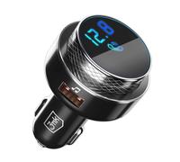 3mk, Trasmettitore FM Bluetooth presa accendisigari USB Quick Charge 30W, Nero