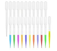 3ml Pipette Contagocce Plastica Pipetta Dropper, Pipette Trasparenti di Plastica Pipette, 20 Pezzi Dropper Pipette per Candy Molds, Stampi di Gomma e Artigianato Art Liquid Plant