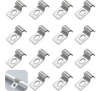 (3mm)fermacavi muro 50 Pezzimorsetto per Tubi Acciaio Inox 304 Spessorato Ferma Cavi Elettrici Fermacavi Muro Foro Singolo a U Morsetti Tubi Per il Fissaggio di Cavi, Fili e Tubi