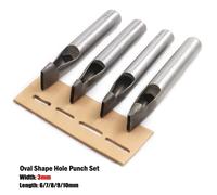 3mm Forma Ovale Foro Punzone Cintura Watch-Strap Cavo Pelle DIY Strumento 6-10mm