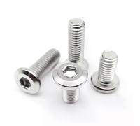 (3mm)M2 M25 M3 M4 M5 M6 M8 Allen Esagonale Esagono Incassato Grande Testa Piatta Rivetto per Mobili