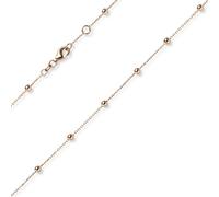 3mm Perline Ancora Cavigliera Accessorio Piedi Di 585 Oro Rosso 22-25cm