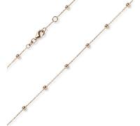 3mm Perline Collana ad Ancora Collana Collier IN 585 Oro Rosso 42-45cm