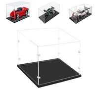 3MM Spessore Trasparente Acrilico Display Caso-Assemblare Cassetta del Piano, Base Spessa, Dustproof, per Oggetti da Collezione, Lego 21270 75387 42161 42173(nero, 30x20x30cm/12x8x12in)