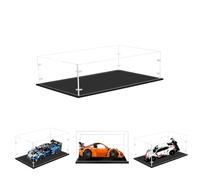 3MM Spessore Trasparente Acrilico Display Caso-Assemblare Cassetta del Piano, Base Spessa, Dustproof, per Oggetti da Collezione, Lego 75389 75394 75354 75337(nero, 50x40x20cm/20x16x8in)