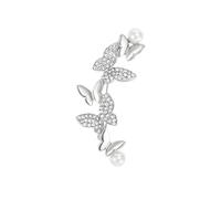 3MOG7Y1 Spilla a forma di tre farfalle con strass per donne, unisex, multicolore, accessori casual per feste, Medio, Metallo, Agata