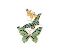3MOG7Y1 Spilla a forma di tre farfalle con strass per donne, unisex, multicolore, accessori casual per feste, Medio, Metallo, Agata