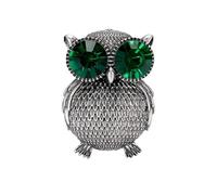 3MOG7Y1 Vintage Big Eye Strass Owl Spille per le Donne Unisex Animale Spille Multicolore Disponibile Casual Party Accessori, Medio, Metallo, Agata