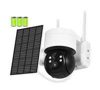 3MP / 4MP Solar Camera Outdoor PIR Human Detection Telecamera PTZ wireless 30M Visione notturna a colori IP di sicurezza domestica audio a 2 vie Rilevamento del movimento(128G Card,4MP)
