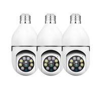 3MP E27 Lampadina Camera WiFi Baby Monitor 1/2/3 Pcs Monitoraggio Automatico Video Sorveglianza Interna Cam Di Sicurezza Domestica(3PCS Camera Add 32G)