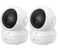 3MP H6c Pro Confezione da 2 telecamere di sicurezza Wi-Fi Smart Home White Baby Monitor Telecamera di sorveglianza con rilevamento del movimento Smart Tracking Audio bidirezionale Visione notturna