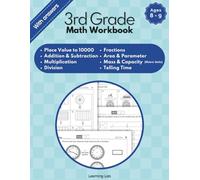 3nd Grade Math Workbook: Grade 3 Mathematics Practice Activity for Kids Ages 8-9 | Place Value To 10000, Addition Subtraction, Multiplication ... | For Classroom or Homeschool | With Answers