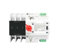 3P 3 Phase Din Rail ATS for PV and inverter Dual Power Automatic Transfer Selector Switches Uninterrupted 63A 100A 125A MQXFCZUX(125A)