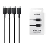 3P SPACE KIT Cavo Samsung USB Type-C 2 Pezzi Cavetto Carica Dati 60W EP-DA705BBEGWW nero 1 metro ricarica per Galaxy