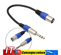 3P XLR Male Jack to 1/4 6.35mm Female Plug Stereo Microphone Adapter Cable IT