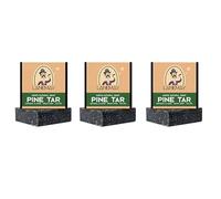 3Pack Sapone al catrame di pino Barretta di sapone per uomo Barretta di sapone naturale per uomo Sapone da uomo agli oli essenziali Sapone fatto a mano