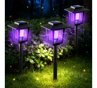 3PACK Smart Solar Dual-Mode Garden Zapper & Decorative Garden Stake Light