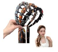 3Pack Vintage High Cranium Artificial Pearl Hairband, Hair Accessories Braid Tool Non Slip Hairband, Decorative Hair Bands for Women Girls (D)