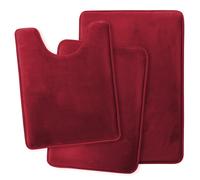 3PC Bagno Tappeto Memoria Schiuma Tappetino da Set - Piccolo Grande E Contorno