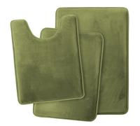 3PC Bagno Tappeto Memoria Schiuma Tappetino da Set - Piccolo Grande E Contorno