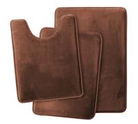 3PC Bagno Tappeto Memoria Schiuma Tappetino da Set - Piccolo Grande E Contorno