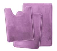 3PC Bagno Tappeto Memoria Schiuma Tappetino da Set - Piccolo Grande E Contorno