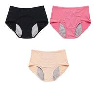 3PC Biancheria Intima Per Le Donne A Prova Di Perdite Cotone Durante La Notte Slip Mestruale A Vita Alta Vita Alta A Vita Alta Biancheria Intima A Vita Alta Senza, rosa, 6XL