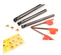 3PC-Lathe Filettatura Alesatura Tornire Attrezzo Supporto Con 10Pcs 11IR AG60