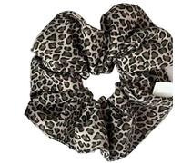 3pc Leopard Print Oversized Scrunchie For Women Elastic Big Hair Tie Girls Black Rubber Bands Retro Rope(Color 1)