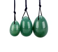 3pc Natural Green Jade Yoni Egg Crystal Egg Stone Eggs Kegel Exercise Balls Ginnico Pelvic Massage Quartz Ball, Collezioni di casa (Color : Yoni Egg No Box)