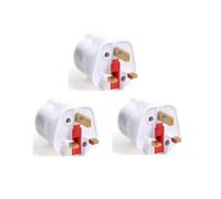 3PC Plug Adapter EU to UK European to British Universal Travel Adapter Type G Electrical Plug Converter Power Socket(UK)