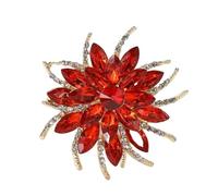 3pc Women's Western Accessories Imitation Crystal Temperament Creative Simple Atmosphere Sun Flower Brooch(F2-6-9986)