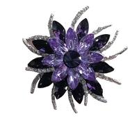 3pc Women's Western Accessories Imitation Crystal Temperament Creative Simple Atmosphere Sun Flower Brooch(C7-6-8484)