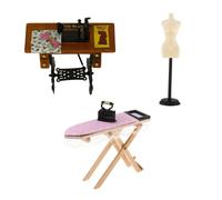 3pcs 1:12 Dollhouse Miniature Furniture Ferro E Macchina Da