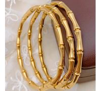 3pcs/1 pezzo Bracciale da donna in acciaio inossidabile con design di giunto in bambù vintage e minimalista, adatto per l'uso quotidiano e le vacanze, anche come set regalo romantico per la mamma o la