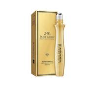 3pcs 24K Gold Bright Eye Roller Cream Hydrating Moisturizing Serum Nourishing Eye Serum,e Dark Circles Removal Anti Suitable For All Skin Type 15ml