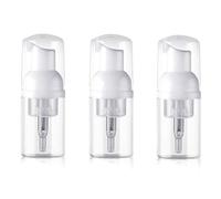 3PCS 30ML Flacone vuoto in plastica trasparente, vuoto, con dispenser a schiuma, da viaggio, dispenser per sapone, cosmetici, trucco, per dispensare il sapone liquido