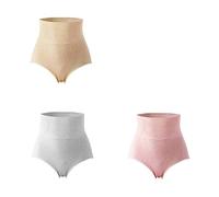 3pcs 3D ad Alta Vita in Alto più Dimensioni da Donna in Lingerie Mutandine Post Solleva la Signora Triangolare Pura di Cotone Rosa Biancheria Intima Sexy (Colore: Shape9, Dimensioni: L (52-62kg))