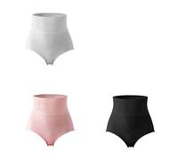 3pcs 3D ad Alta Vita in più Dimensioni plurite Mutandine Post Solleva la Signora Triangolare Pura di Cotone Rosa Biancheria Intima Sexy (Colore: Shape6, Dimensioni: l (52-62kg))
