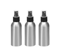 3pcs 4oz/120ml Aluminium Spray Bottle with Black Sprayer, Refillable Container