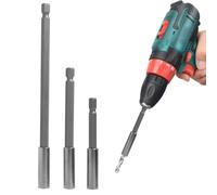 3PCS 6.35MM Punte Magnetiche ad Attacco Esagonale, 75/100/150mm, Punte ad Attacco Esagonale Magnetiche da Prolunga da Cambio Rapido, per Viti, Dadi, Trapani e Cacciaviti Elettrici
