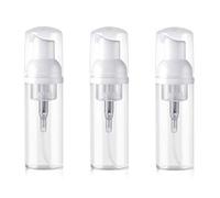 3PCS 60ML Flacone vuoto in plastica trasparente, vuoto, con dispenser a schiuma, da viaggio, dispenser per sapone, cosmetici, trucco, per dispensare il sapone liquido
