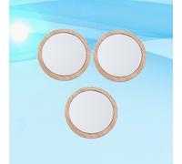 3Pcs 7.5cm Mini specchio per il trucco Specchio tascabile portatile rotondo