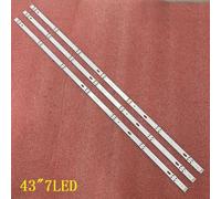 3pcs 7led TV Striscia di retroilluminazione compatibile con 43UJ651V 43UJ675V 43LJ624V 43LJ634V 43UJ701V 43UJ65_UHD_L EAU63673004 43IlSCH_A 17Y Modelli e simili 43 pollici TVS(3 PCS For 1 TV)