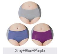 3pcs a Tenuta Multicolore Mestruale Mutandine - Donna Traspirante Periodo Intimo