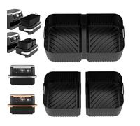 3PCS Accessori Friggitrice ad Aria in Silicone, Accessori Airfryer per Ninja Food Flex Drawer Friggitrice ad Aria AF500EU 10,4L Accessori per COSORI Teglie Cestino in Silicone 10L