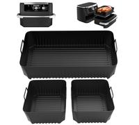 3PCS Accessori Friggitrice Ad Aria per Ninja Foodi Flexdrawer AF500EU 10,4 L, Accessori Friggitrice ad Aria in Silicone, Silicone Accessori per Ninja AF500EU (1 x 10,4 L, 2 x 5,2 L)